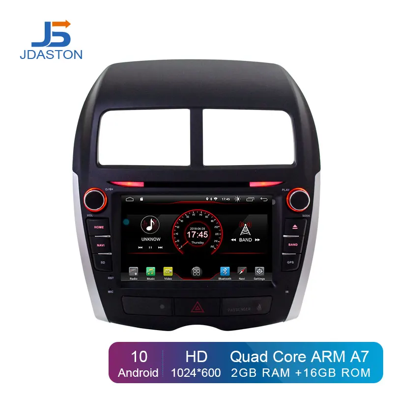 JDASTON Android 10,0 автомобильный dvd-плеер для Mitsubishi ASX 2011- peugeot 4008 Citroen C4 Мультимедиа gps 2 Din автомагнитола стерео