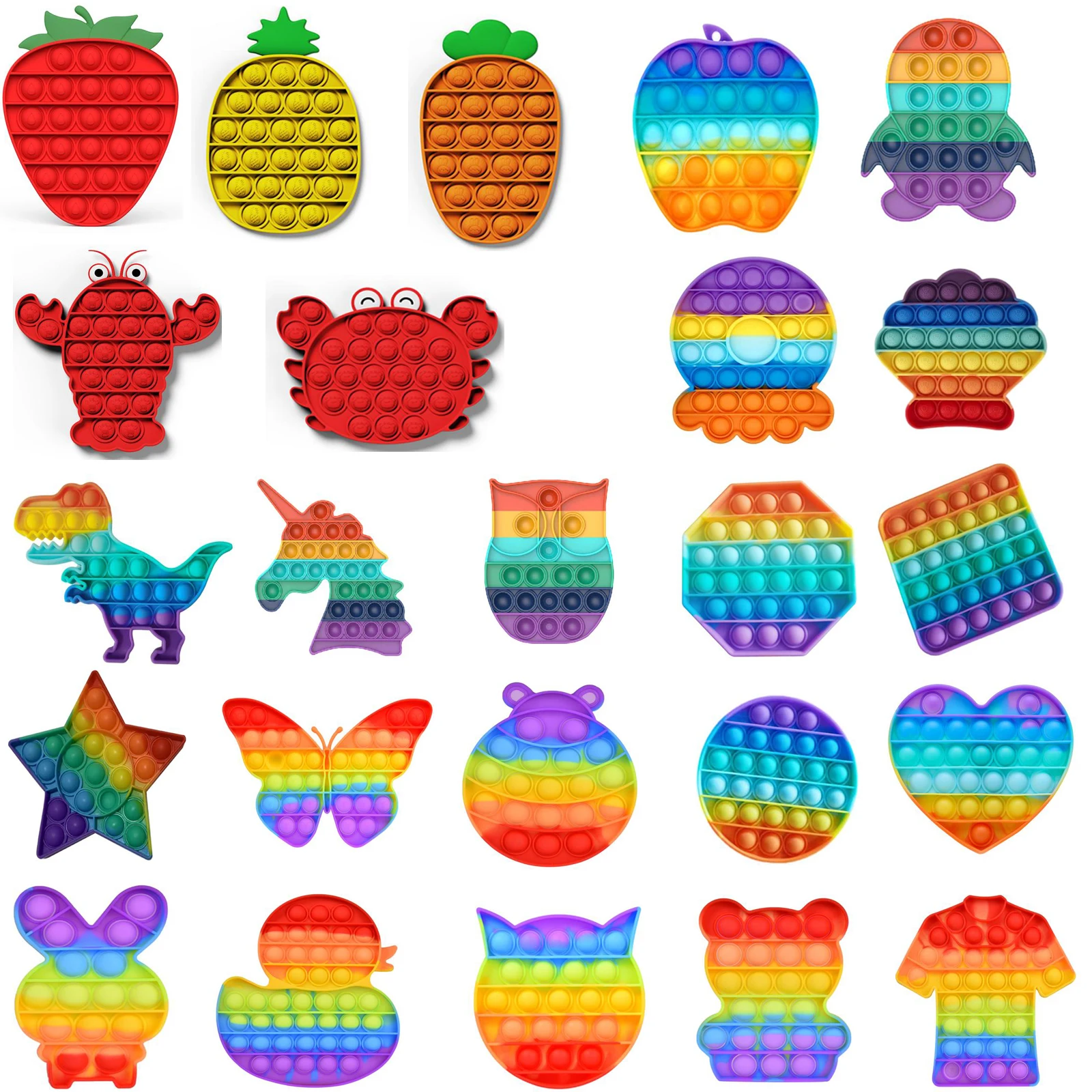 Игрушка антистресс для взрослых клубника с пузырьками попит мягкая сжимаемая