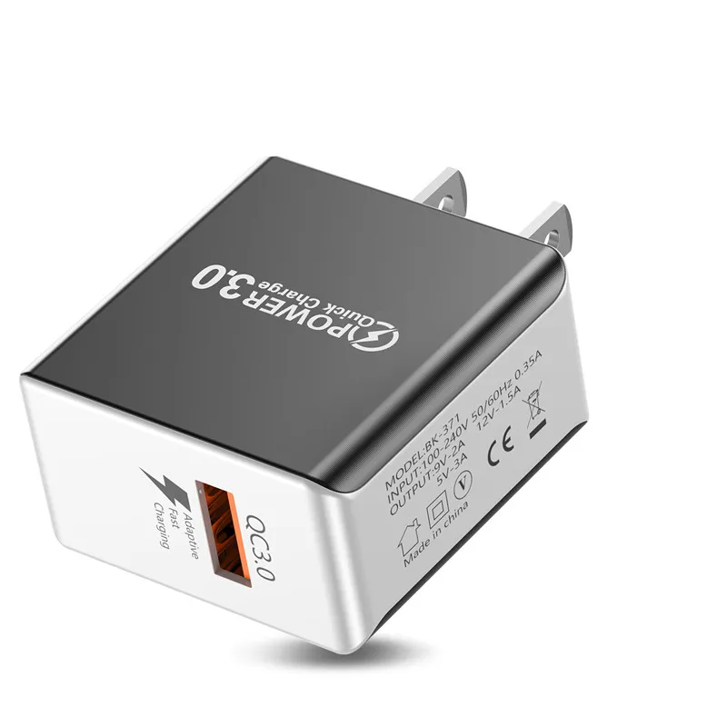 White USLION mi ni USB настенное зарядное устройство QC 3,0 USB быстрое зарядное устройство для мобильного телефона для путешествий для iphone 7X8 6 6S samsung Xiaomi mi 8 huawei - Тип штекера: White