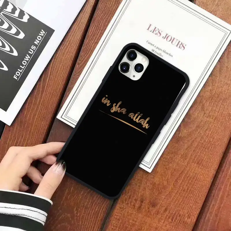 

Islamic Muslim Bismillah letter Phone Case for iPhone 11 12 pro XS MAX 8 7 6 6S Plus X 5S SE 2020 XR