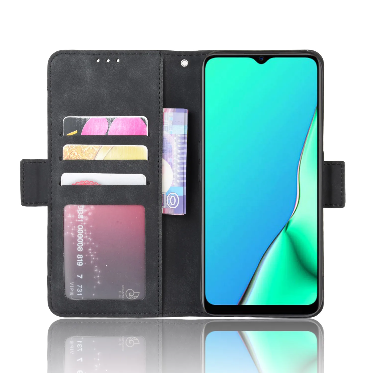 For OPPO A5 2020 Case 6.5 inch Premium Leather Wallet Flip Multi-card slot Cover Oppo (2020) | Мобильные телефоны и