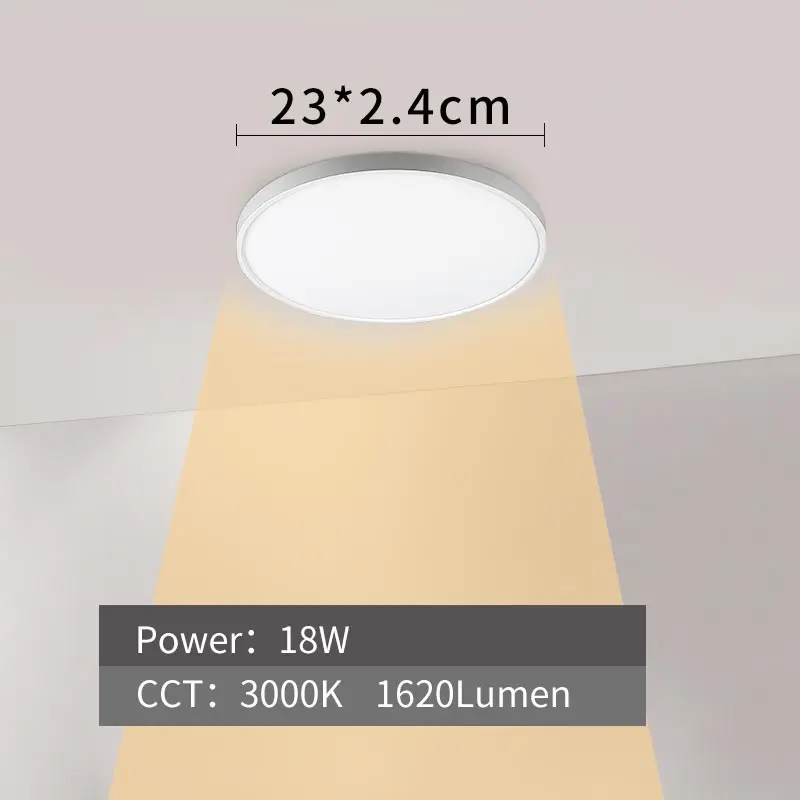 18W-3000K Современный светодиодный потолочный светильник 12 Вт, 18 Вт, 24 Вт, 32 Вт, 220 В, 5000 К, лампы для кухни, спальни, ванной комнаты, ультратонкая потолочная лампа - Цвет корпуса: 18W-3000K