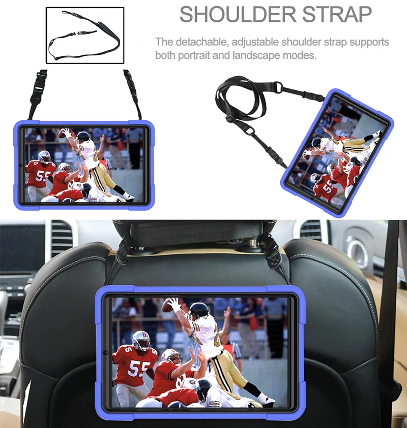 

Durable Case for Samsung Galaxy Tab A 8.4 Inch SM-T307/T307U/T307 2020 Hybrid Shockproof Cover with Shoulder Strap+Stylus