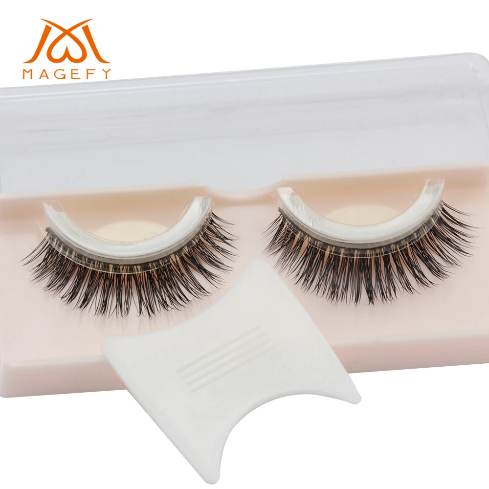 

MAGEFY 1 пара 3D норковые накладные ресницы самоклеющийся Макияж Поддельные ресницы для глаз длинное естественное наращивание красота Искусст...