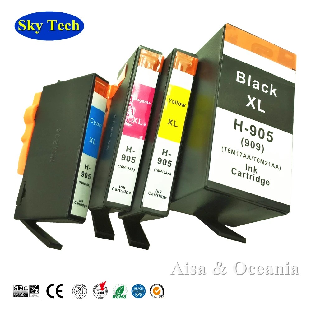 Совместимый картридж с чернилами 905 905xl для Hp905 Hp909 принтера Hp officejet Pro 6950 6960 6970 6956 |