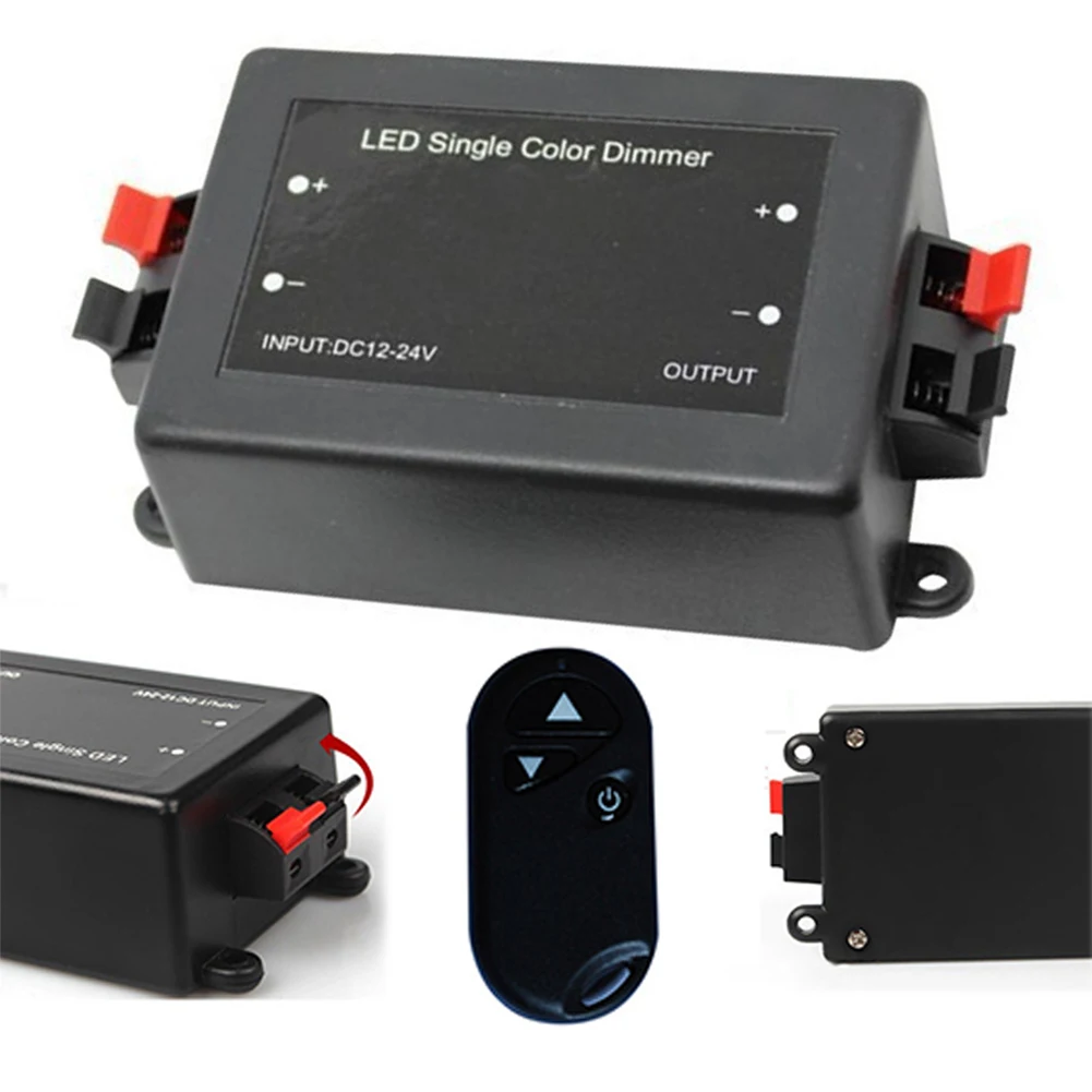 12V 24V 8A Switch Smart DIY For LED Strip RF Panel 3 Keys Home Lighting Easy Install Wireless Single Color Dimmer Controller |