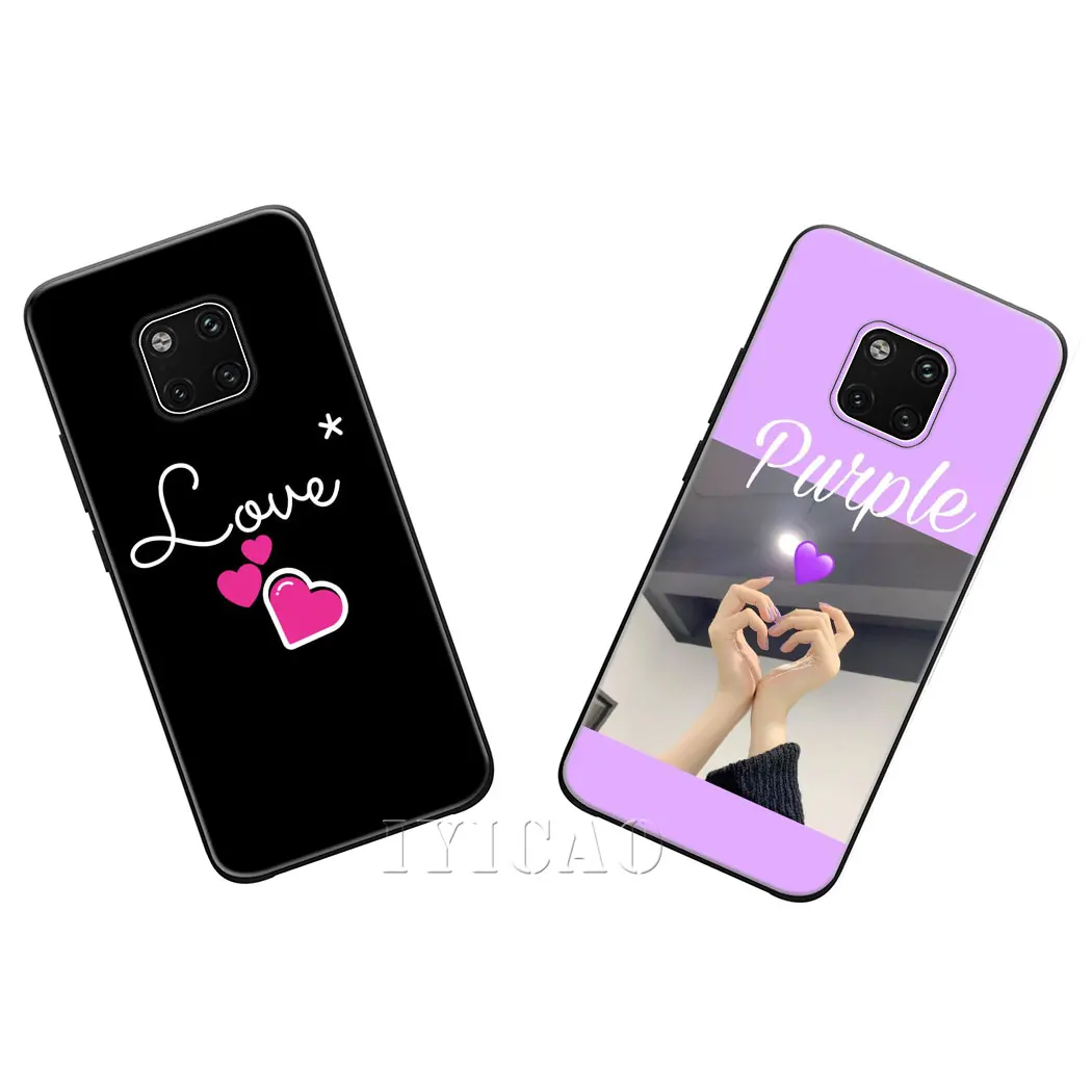 Прекрасный любящее сердце холсте мягкий чехол для Huawei Y9 премьер-Mate 10 20 30 Lite Pro