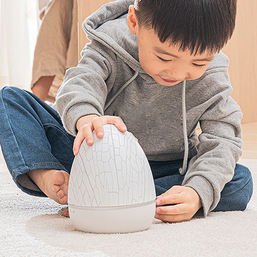 

Sleeping Light Bedroom Bedside Table Lamp Creative Eggshell LED Projector Light Rotating USB Music Player for Home Decor