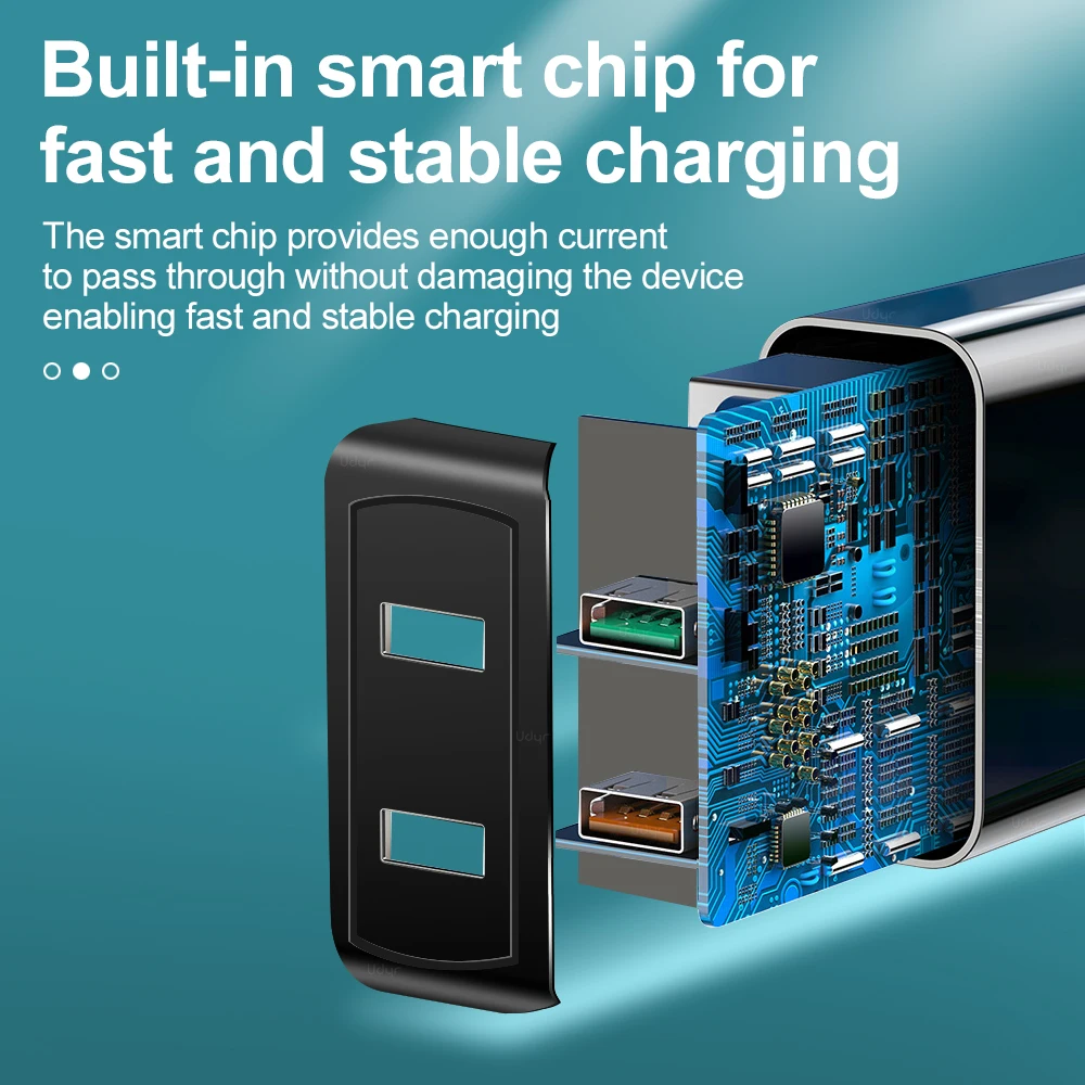 Udyr Quick Charge 3,0 28W QC 3,0 адаптер зарядного устройства с двойным USB EU вилка Дорожное настенное зарядное устройство для мобильного телефона для iPhone 11 samsung Xiaomi