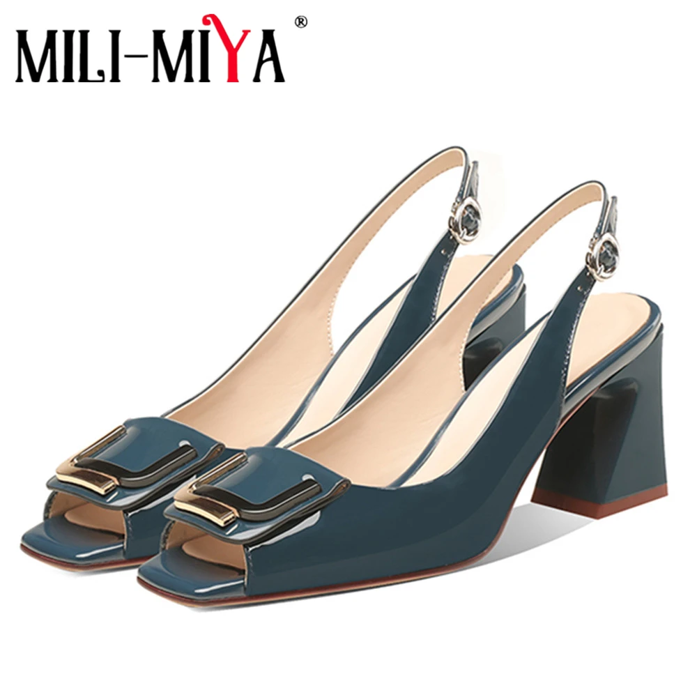 

MILI-MIYA простые водонепроницаемые прозрачные женские тапочки из ПВХ, модные сандалии на платформе и высоком каблуке, женские вечерние туфли с...