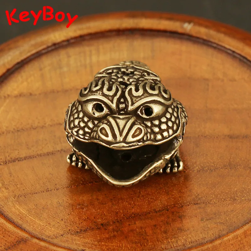 Латунный брелок для ключей с большим горлом винтажное медное украшение в виде