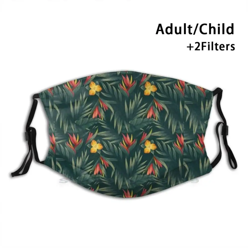 

Красивые успокаивающие разноцветные цветы с принтом листьев многоразовые фильтры Pm2.5 «сделай сам» маска для рта Детские цветущие цветы