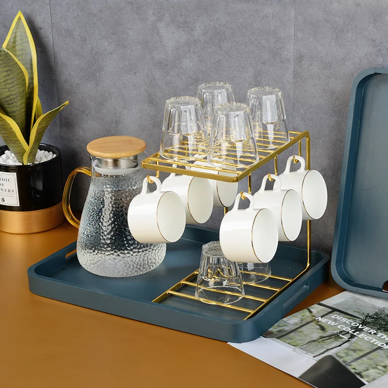 Золотой металлический держатель для кружки вина стеклянная чашка хранения