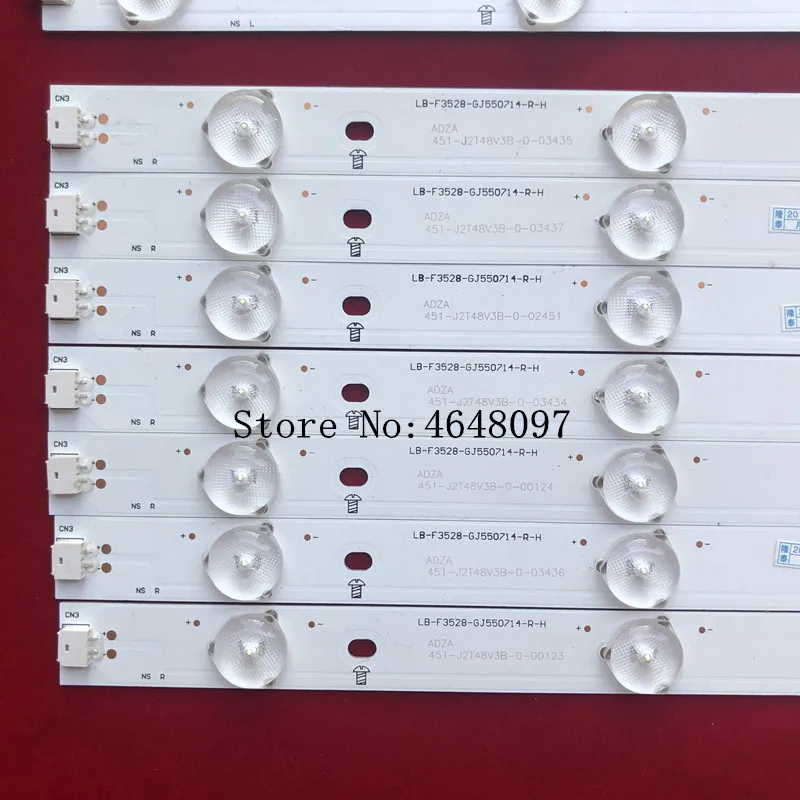 14pcs/set LED Backlight strip 14 lamp For Phi lips 55&quotTV LE55K071K LD55U3100 LB-F3528-GJ550714-R/L-H 55BFL2849/T3 55PFL5V40 | Лампы и