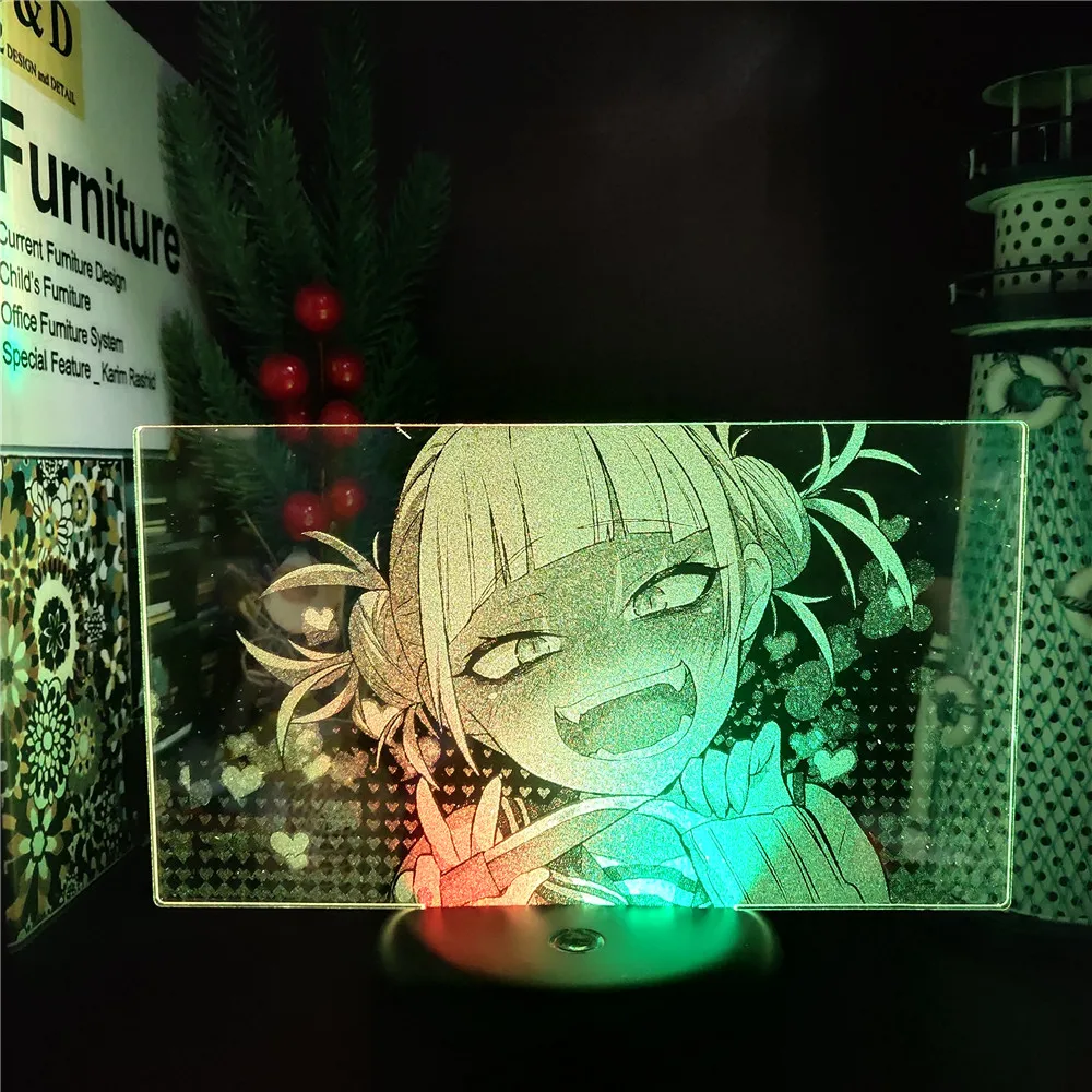 Светильник аниме My Hero Academia химико Тога 3D лампа Моя геройская Академия