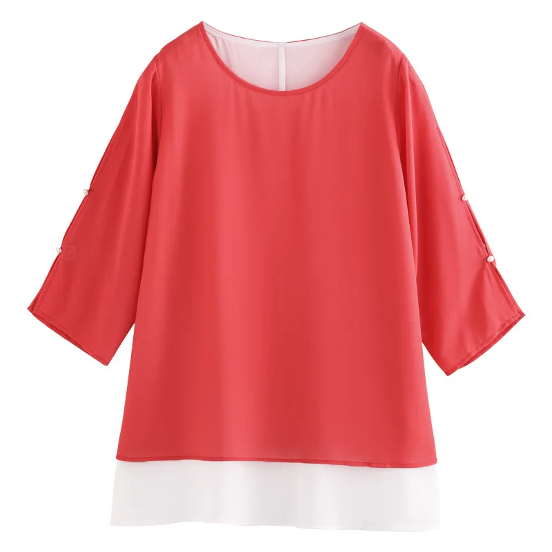 Блузка женская в офисном стиле свободного покроя 10xl/9xl/8xl|Блузки| |