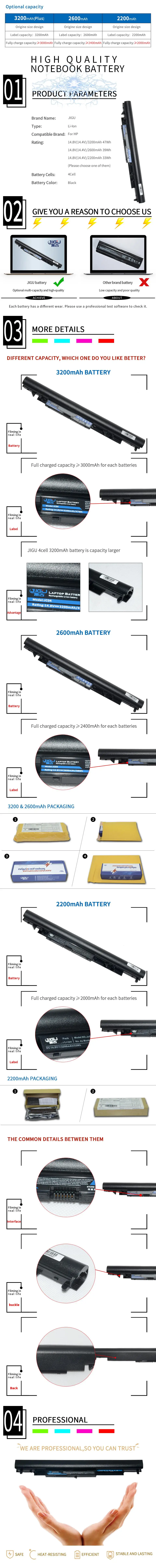 JIGU 919682-421 HSTNN-LB7V HSTNN-LB7W HSTNN-PB6 JC04 TPN-C130 ноутбук Батарея для hp 250 G6 1WY82EA 250 G6 3QL59ES 255 G6 4 ячейки