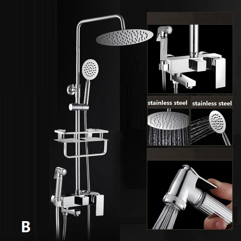 Banheiro Dusche Regendouche Painel Doccia Electrica Regadera Conjunto De Choveiro Eletrico Ducha Chuveiro Душевая система для