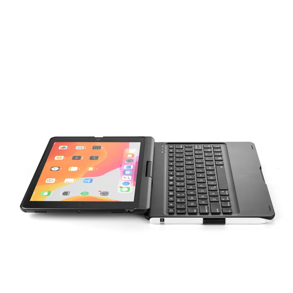 Вращающаяся Беспроводная Bluetooth клавиатура с подсветкой 7 цветов чехол для iPad 10 2 8