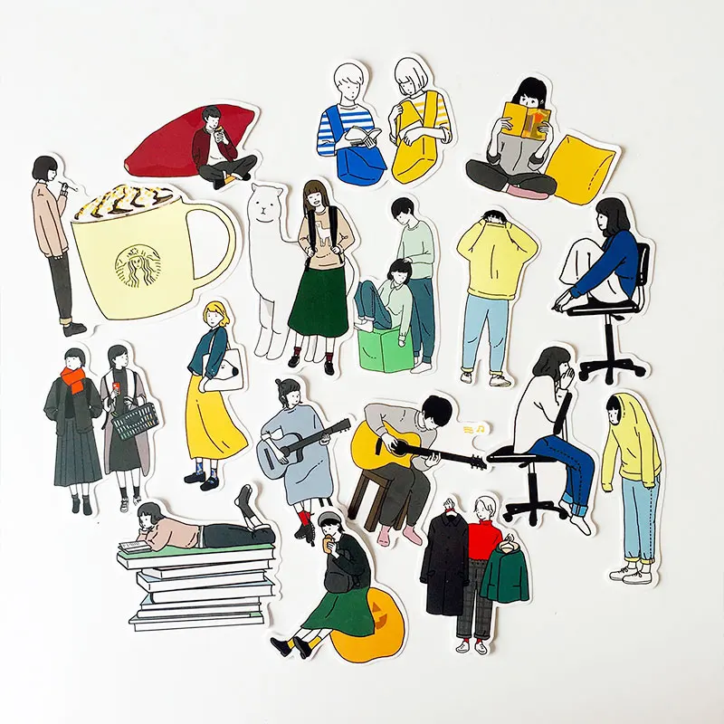17 шт. иллюстрация на каждый день милая наклейка s рукоделие и скрапбукинг книга