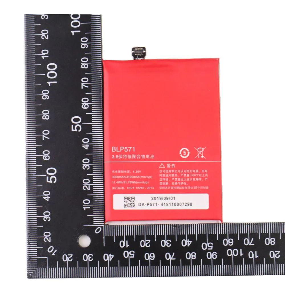 Bater&iacute;a BLP571 Original de 3100mAh para Oneplus One 1 + One plus 1 A0001, bater&iacute;a de tel&eacute;fono de alta calidad-1