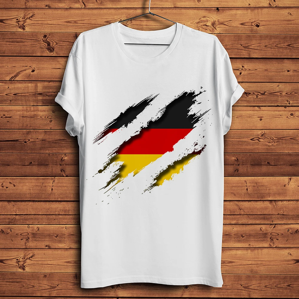 

3d vision Germany Flag inside tearing tshirt men summer new white short sleeve homme casual t shirt unisex streetwear tee