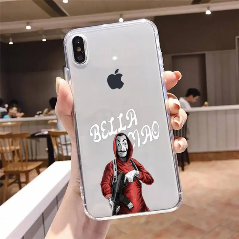 

Money Heist Phone Case Transparent soft For iphone 5 5s 5c se 6 6s 7 8 11 12 plus mini x xs xr pro max