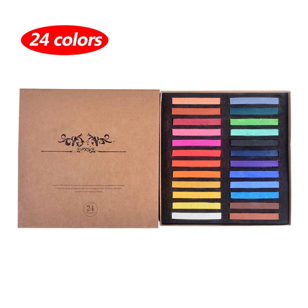 24color Umitive мягкие мастера пастельные цветные мелки для рисования, раскрашивания, товары для рукоделия для детей, студентов, кисти, канцелярские принадлежности - Цвет: 24color