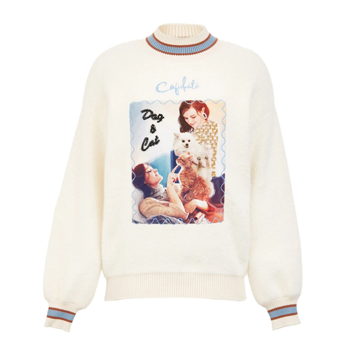 Новый Зимний свободный свитер с высоким воротом принтом Vero Moda | 319413523 Женская