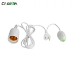 Кабель питания 1,8 м, 6 футов, E26, E27, подвесной светильник, Удлинительный кабель, вилка стандарта ЕС и США с кнопкой включениявыключения, держатель лампы