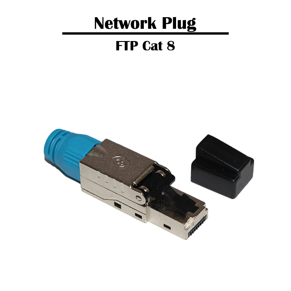 Сетевой штекер 50 шт./лот Cat 6A/Cat 8 Ethernet RJ45 Защитная полевая штепсельная вилка FTP