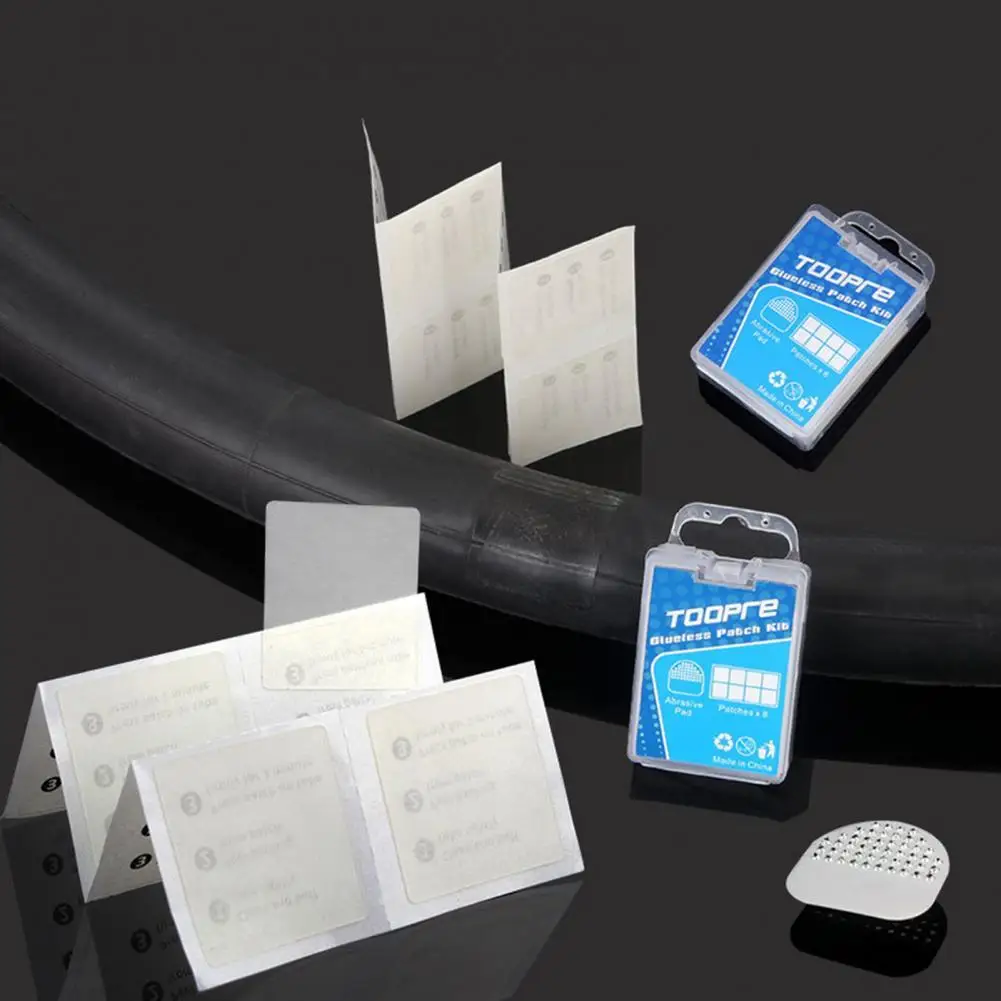 

Dust-proof Box Design High Strength Lightweight Tire Glueless Patch Kit for Bike