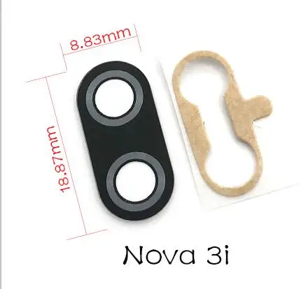 Nova 3i Задняя Задняя стеклянная крышка объектива камеры с клеевым клеем для huawei Nova 3 3i 4 4e 5i 5 Pro запасные части - Цвет: Nova 3i