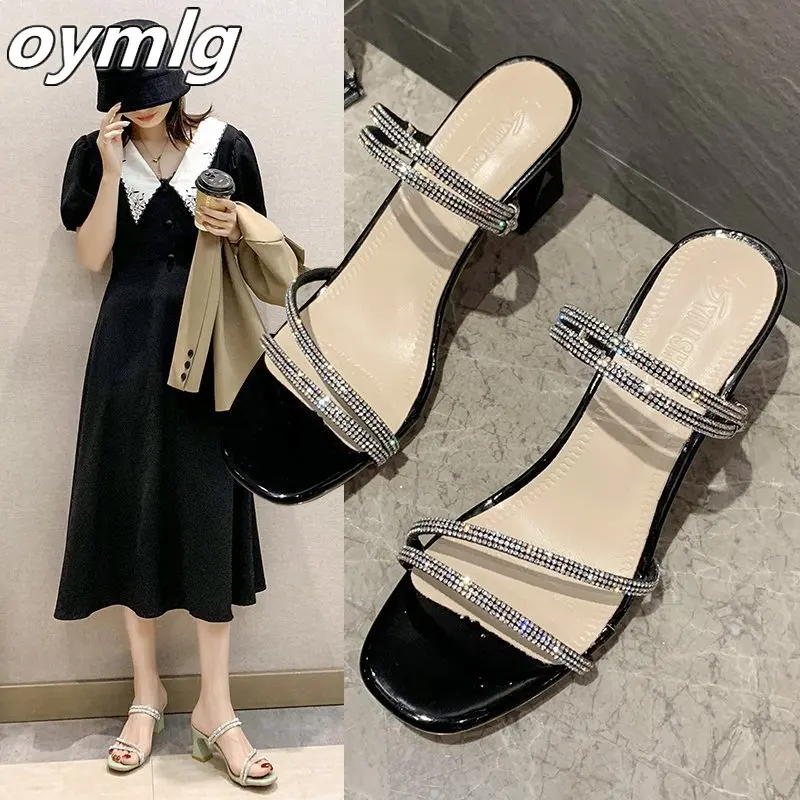 2020 летние новые с открытым носком сандалии со стразами женские сапоги на высоких