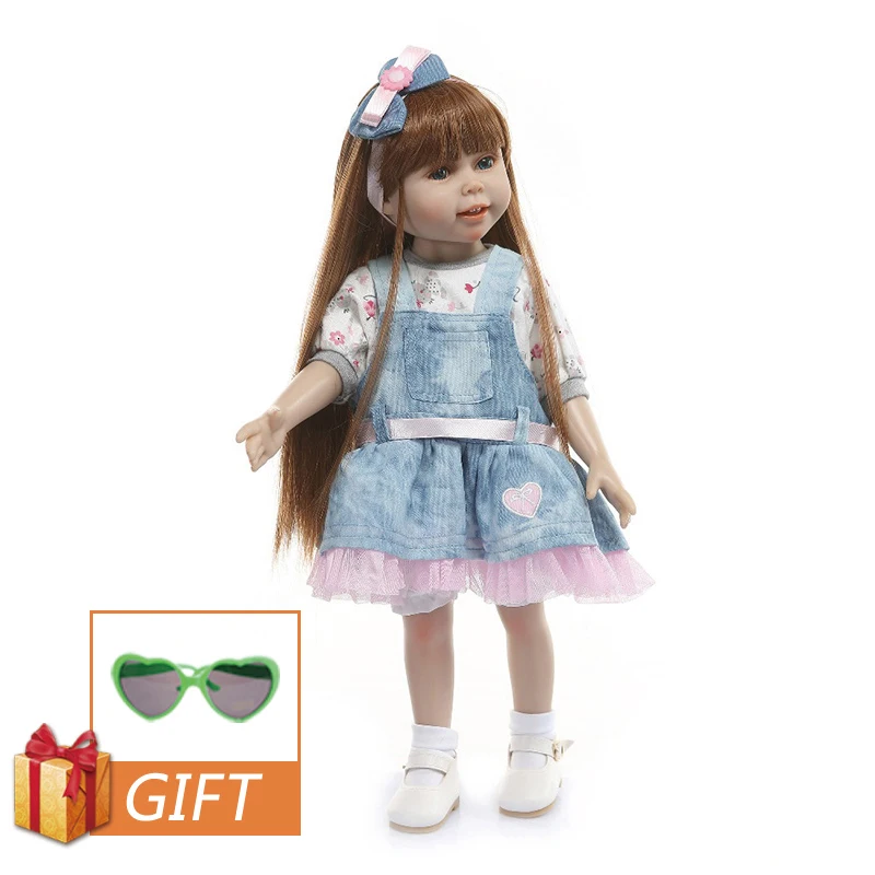 C066 NPK 18 дюймов Кукла ручной работы Reborn Baby Dolls полностью силиконовая Реалистичная кукла принцессы реалистичный резиновый игрушка для детей подарок на день рождения - Цвет: C066