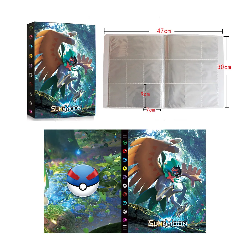 VMAX-Carpeta de cartas de juego de bolsillo para ni&ntilde;os, carpeta de colecci&oacute;n de libros, mapa de dibujos animados, regalo para ni&ntilde;os, 9 tarjetas de juego de bolsillo, 432 Uds.-2