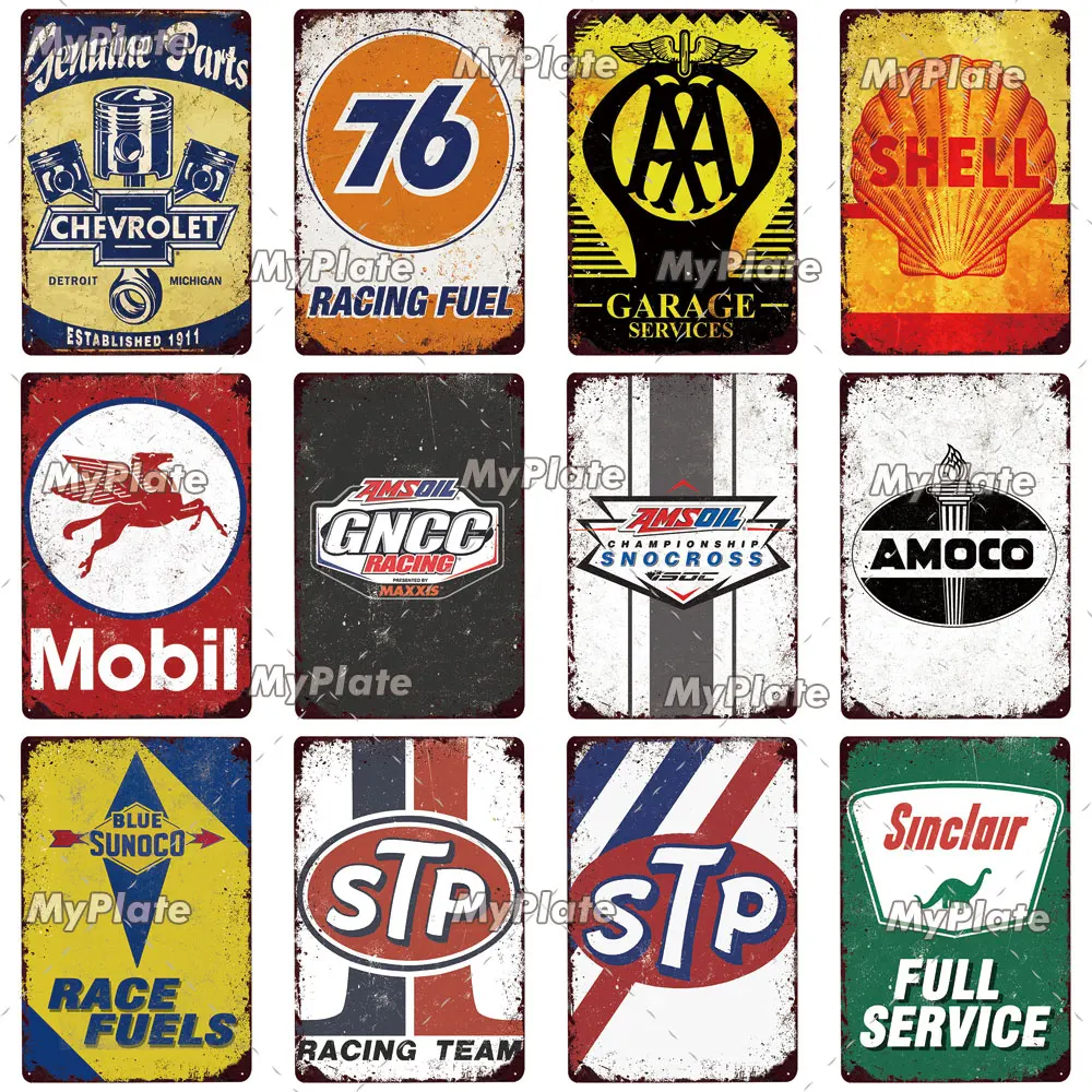 Моторная масляная металлическая вывеска винтажная Жестяная Табличка с надписью