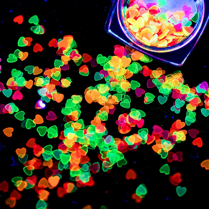 Четыре лилии 1 коробка блестки для ногтей флуоресцентные ультратонкие Блестки |