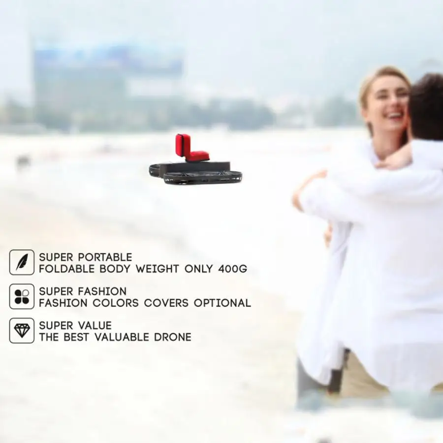 JJRC RC Airselfie складной Wifi двойной аккумулятор пульт дистанционного управления квадрокоптером Дрон игрушка с HD камерой