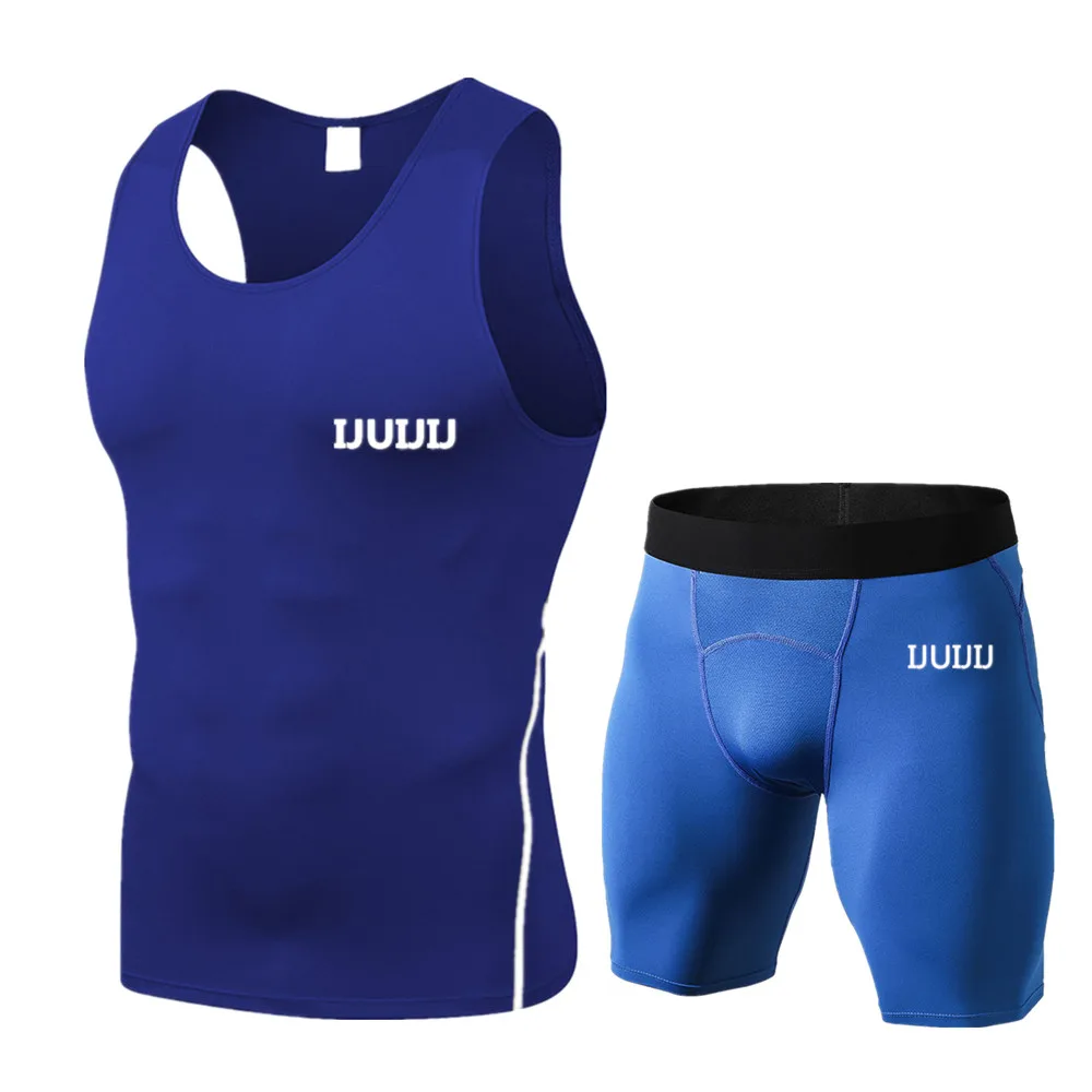 

Men's Shorts Set Summer 2-piece Tracksuit Set Shorts and Shorts Set Men's Casual Vest Set, Sports Set two piece T-shirt + shorts