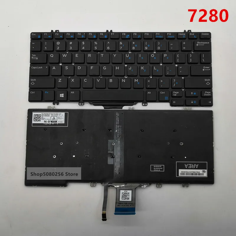 (99% новинка) английская клавиатура для DELL Latitude E7280 5280 E7285 E5285 с клавиатурой