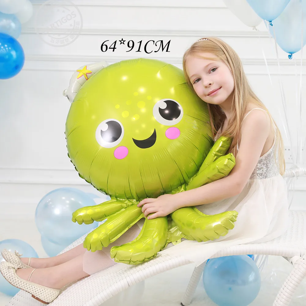 1pcs as the picture Большой размер 1 шт Осьминог гиппокамп Омаров пятнистая Рыба Акула фольга гелиевые шары морские жизни глобос океан животные тема Вечерние - Цвет: 1pcs as the picture