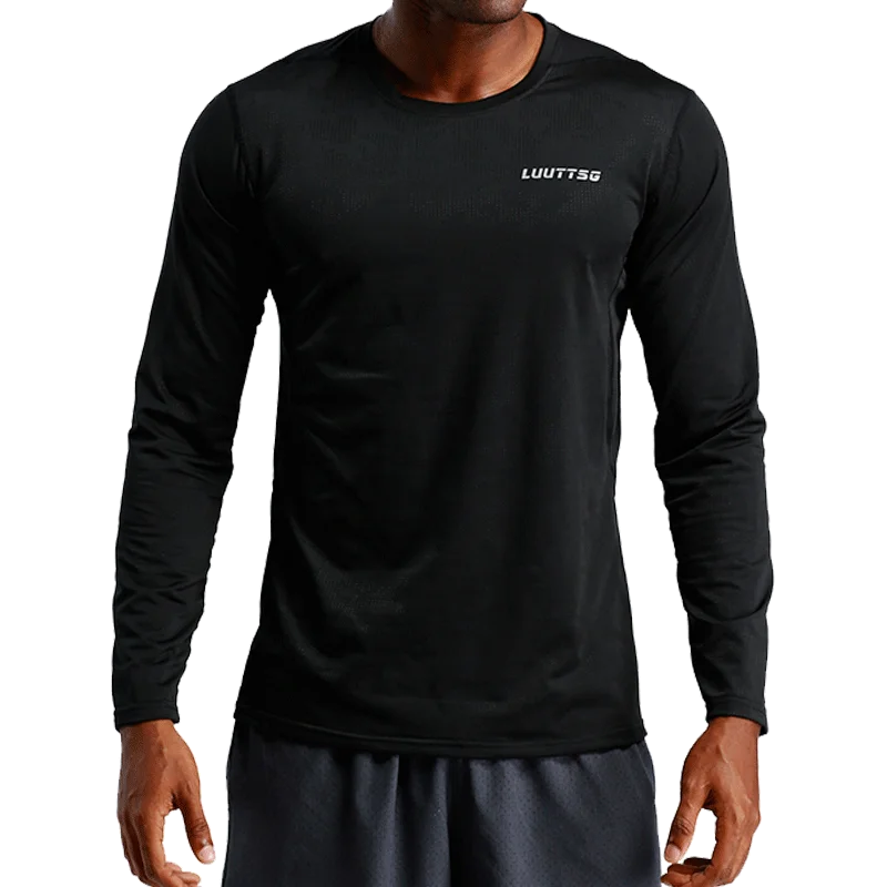Новинка Спортивная Мужская футболка для фитнеса бега футболки с длинным рукавом