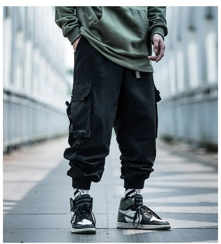 

ICCLEK Overalls Men's Fall/winter Loose Hip-hop Harem Pants Mens Clothing Pants for Men Mens Joggers Street Wear