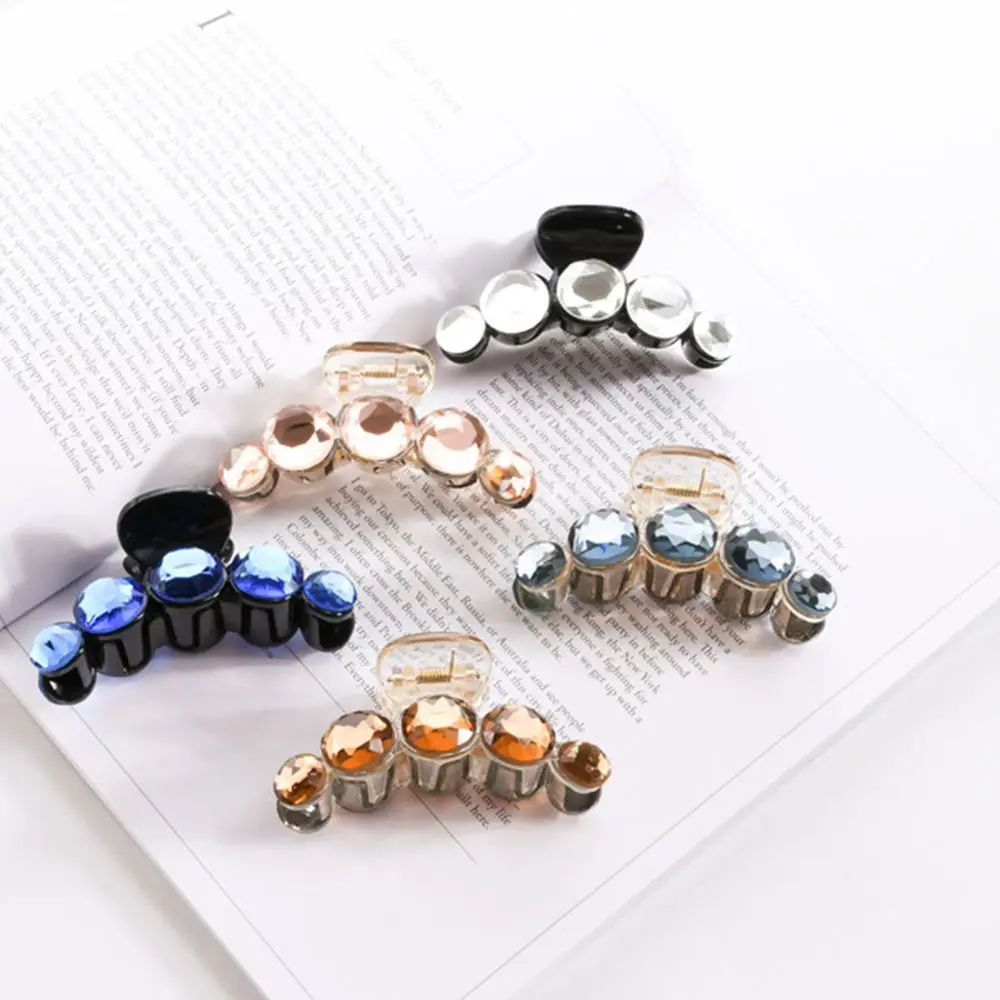 Женские пластиковые заколки для волос из смолы Barette Top Gripper Crystal Стразы| |