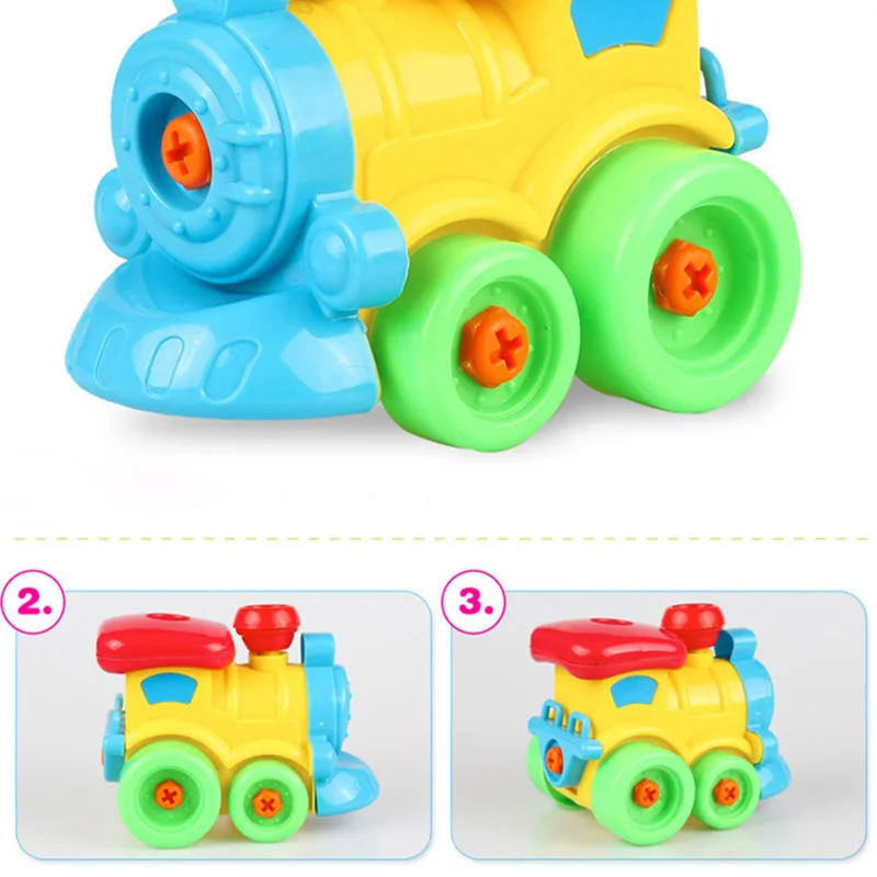 

Manual DIY Nut Combination Children's Educational Toys Assembly Disassembly Puzzle Train Car Airplane Motorcycle Model Kids Gift