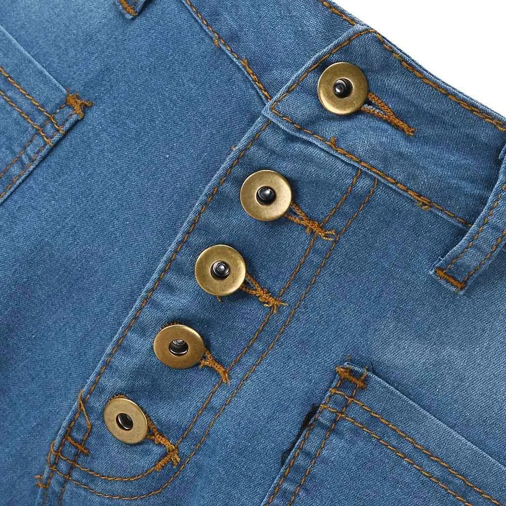 

2021 Women Flare Jeans Mid Waist Bell Jeans Stretch Slim Pants Length Jeans Pantalones Mujer