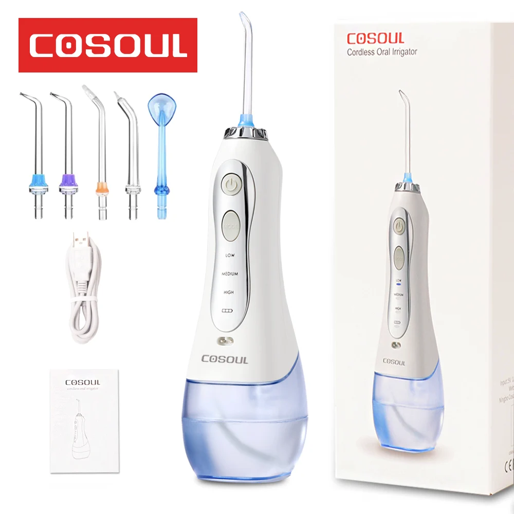 COSOUL ирригатор для полости рта Зубная Вода Flosser 300 мл большая емкость беспроводной