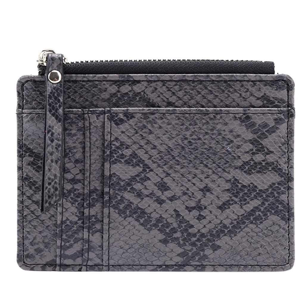 Женские кошельки со змеиным принтом модный короткий бумажник кредитница с