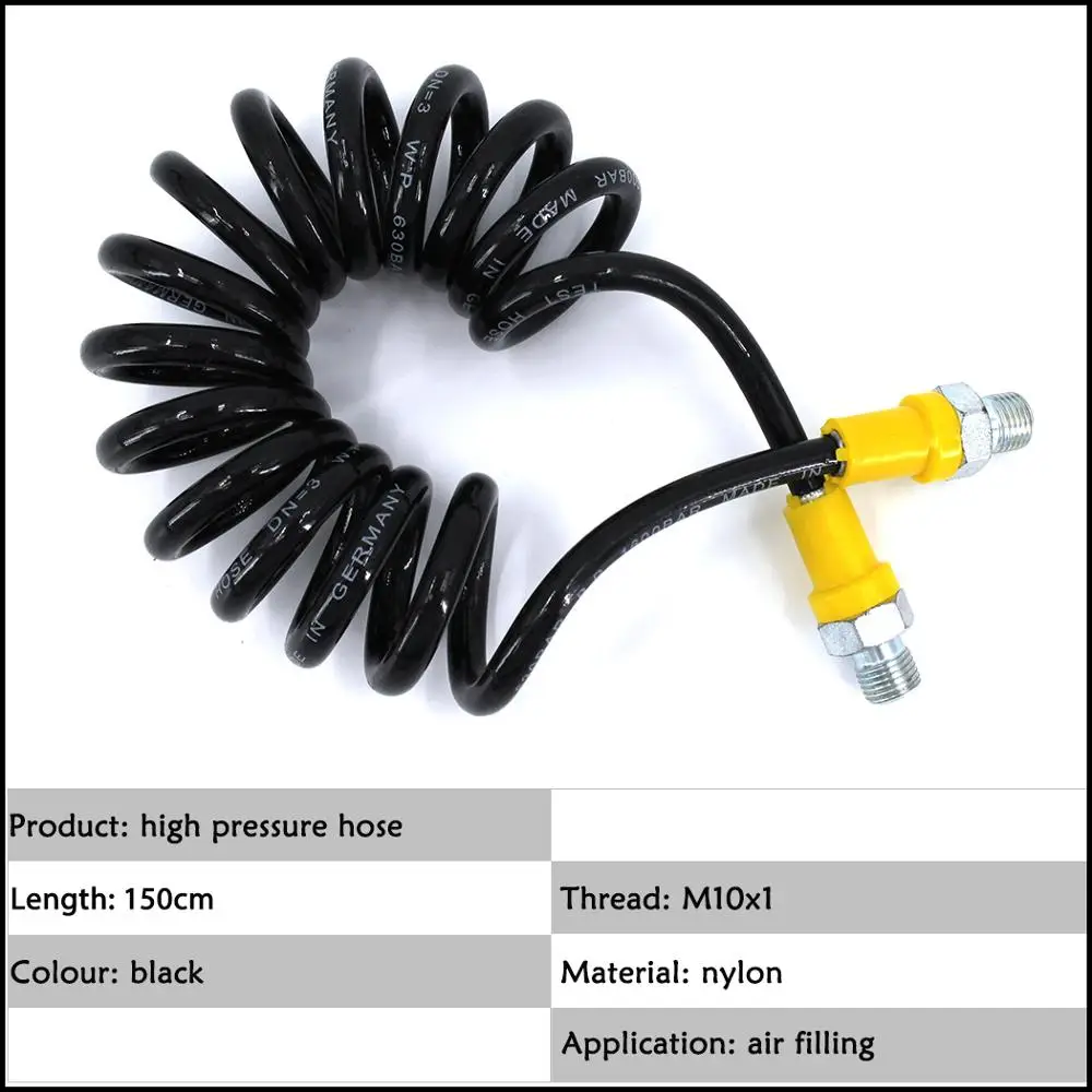 PCP воздушная Пневматика насос высокого давления дистанционный шланг M10x1 Мужская